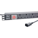 CANFORD PDU Economy, 1U horizontal, 6-way UK, IEC14 plug