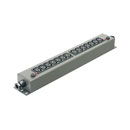 CANFORD MDS6 AC MAINS POWER DISTRIBUTION STRIP Dual 10A, 14x IEC, cable gland, dark grey