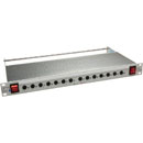 CANFORD MDU12S AC MDU Twin 7x IEC out, Twin Powercon in, switch, red, grey