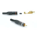 DELTRON 321 RCA (PHONO) PLUG Blk shell, gold cont, red marker