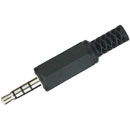 MINIATURE JACK PLUG 3.5mm 4-pole, black
