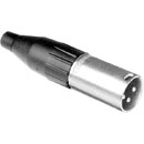 AMPHENOL AC3MM XLR Male cable connector, nickel shell, silver contacts