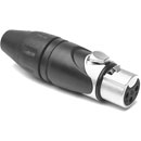 AMPHENOL AX3F XLR Female cable connector, nickel shell, silver contacts