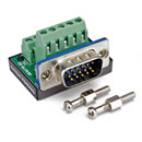 BTX CD-SLIM15M D-SUB HD 15 pin male, panel mount, screw terminal