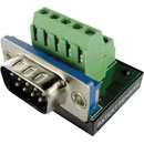 BTX CD-SLIM9M D-SUB 9 pin male, panel mount, screw terminal