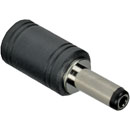 DC CONNECTOR ADAPTER 2.5mm 10mm male (socket) to 2.1mm 10mm female (plug)