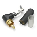SWITCHCRAFT 3502RABAU RCA (PHONO) RIGHT-ANGLE PLUG Black, gold