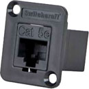 SWITCHCRAFT EHRJ45P5E Cat5E, unshielded, fem-fem feedthrough, black