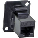 SWITCHCRAFT EHRJ45P5E Cat5E, unshielded, fem-fem feedthrough, black