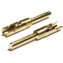 4mm PLUG Gold, solder and screw termination
