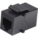 TUK KEYSTONE COUPLER RJ12 6P6C female to female, black