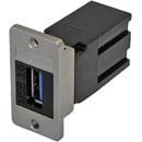 TUK PANEL MOUNT KEYSTONE COUPLER USB 3.0 A-female to A-female, black