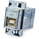 L-COM ECF504-BAS PANEL MOUNT KEYSTONE COUPLER USB 2.0 B-female (front) to A-female (rear), screened