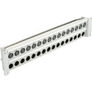 CANFORD XLR TERMINATION PANEL 2U Angled 2x16 Neutrik XLRM, grey