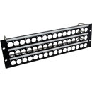 CANFORD UNIVERSAL CONNECTION PANEL Kit 3U 3x16, black