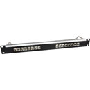 CANFORD CAT6 RJ45 PRO PATCH PANEL 1U 1x16 FEEDTHROUGH, screened, black