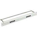 CANFORD CAT5E RJ45 PRO PATCH PANEL 1U 1x8 FEEDTHROUGH, unscreened, grey