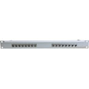 CANFORD CAT5E RJ45 PRO PATCH PANEL 1U 1x16 FEEDTHROUGH, screened, grey