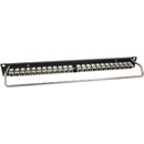 CANFORD CAT5E RJ45 PRO PATCH PANEL 1U 1x24 FEEDTHROUGH, screened, black