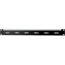 CANFORD DVI FEEDTHROUGH PATCH PANEL 1U 6 way, black