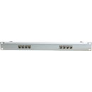 CANFORD CAT6A RJ45 PRO PATCH PANEL 1U 1x8 FEEDTHROUGH, Screened, grey