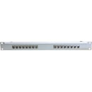 CANFORD CAT6A RJ45 PRO PATCH PANEL 1U 1x16 FEEDTHROUGH, Screened, grey