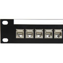 CANFORD CAT6A RJ45 PRO PATCH PANEL 1U 1x24 FEEDTHROUGH, Screened, black