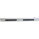 CANFORD CAT6 RJ45 PRO PATCH PANEL 1U 1x16 FEEDTHROUGH, unscreened, grey