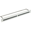 CANFORD CAT6 RJ45 PRO PATCH PANEL 1U 1x24 FEEDTHROUGH, unscreened, grey