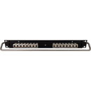 CANFORD CAT6A RJ45 PRO PATCH PANEL 1U 1x16 IDC, Screened, black