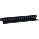 CANFORD CAT6 RJ45 PATCH PANEL, Economy, 1U, 1x16, IDC, Unscreened, black