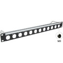 CANFORD UNIVERSAL CONNECTION PANEL Kit 1U 1x12, M3 tapped mounting holes, black