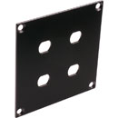 CANFORD UNIVERSAL MODULAR CONNECTION PLATE 4x ST fibre couplers, black