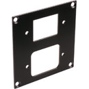 CANFORD UNIVERSAL MODULAR CONNECTION PLATE 1x IEC female, 1x male, black