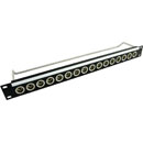 CANFORD CONNECT XLR TERMINATION PANEL 1U 1x16 Canford XLRM, black