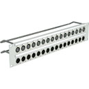 CANFORD CONNECT XLR TERMINATION PANEL 3U 3x16 Canford XLRF, black