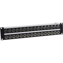 CANFORD CONNECT XLR TERMINATION PANEL 2U 1x16 Canford XLRF (t), 1x16 Canford XLRM (b), black