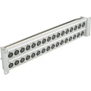 CANFORD CONNECT XLR TERMINATION PANEL 2U Angled 2x16 Canford XLRF, grey