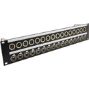 CANFORD CONNECT XLR TERMINATION PANEL 2U 1x16 Canford XLRM (t), 1x16 Canford XLRF (b), black