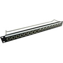 CANFORD CONNECT XLR TERMINATION PANEL 1U 1x8 Canford XLRM (left), 1x8 Canford XLRF (right), black