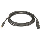 GHIELMETTI 673.910.301.00 GXK 313/120 PATCHCABLE 3-pole to XLR 3-pin female, 1200mm, black