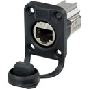 NEUTRIK NE8FDX-P6-W ETHERCON CAT6A Panel mounting, shielded, feedthrough, IP65 rubber sealing