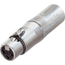 ADAPTER 3FX-5MX 3-pin XLR female - 5-pin XLR male for DMX applications