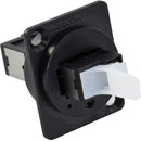 SENKO FIBRE OPTIC E2000 MM FEEDTHROUGH COUPLER, 'Universal' mounting, black