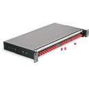 ST MM PANEL, 16 way 1U with sliding tray and fibre management, black