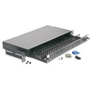 SC DUPLEX / LC QUAD PANEL, 24 cutout, 1U (without couplers) sliding tray, fibre management