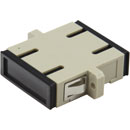 SC MM DUPLEX PANEL COUPLER, Beige (also fits LC quad panel cutout)