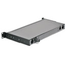 SC DUPLEX / LC QUAD PANEL, 24 cutout, 1U (without couplers) sliding tray, fibre management