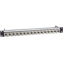 CANFORD ETHERCON TERMINATION PANEL 1U 1x16, CAT6A RJ45 Feedthrough, black