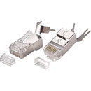 RJ45 PLUG 8P8CSXL Cat 6/6A shielded, for large cables max 8mm O.D. and 1.5mm conductor insulation